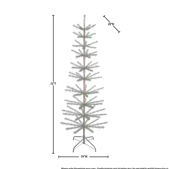 6 ft. Feather Bristle Display Christmas Tree