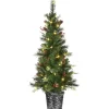 5 ft. Feel Real Pre-Lit Buzzard Pine Tree
