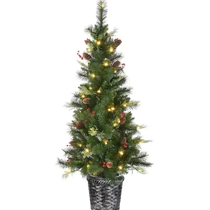 5 ft. Feel Real Pre-Lit Buzzard Pine Tree