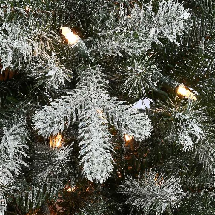 4 ft. Feel Real Pre-Lit Snowy Morgan Spruce Tree