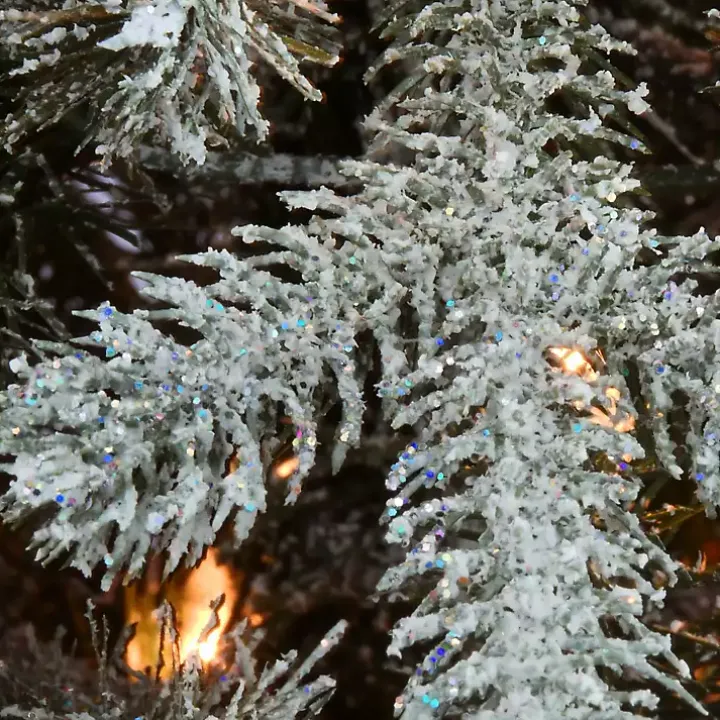 4 ft. Feel Real Pre-Lit Snowy Morgan Spruce Tree