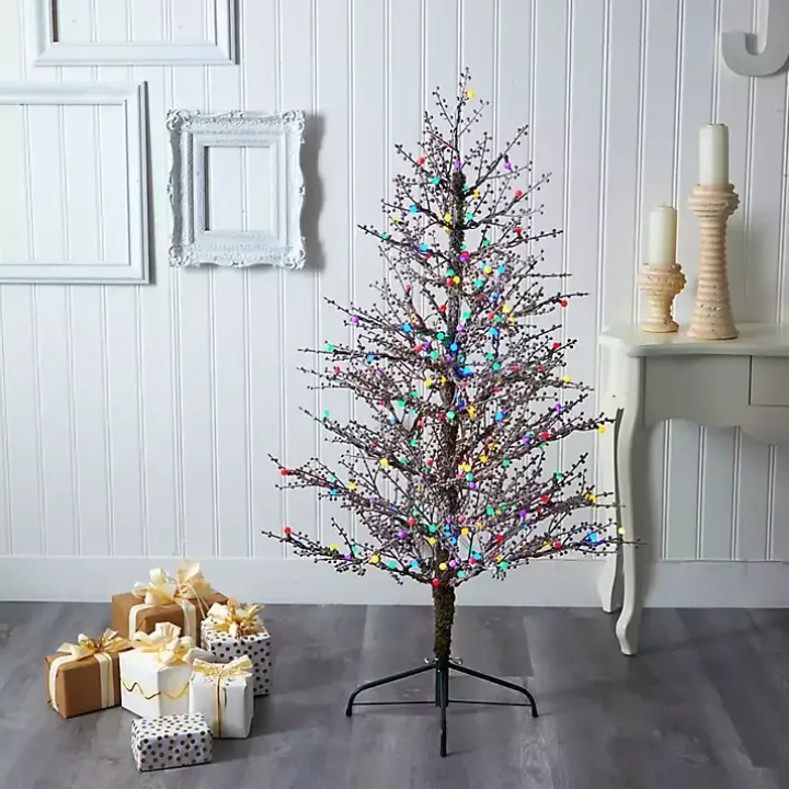 5 ft. Frosted Berry Twig Christmas Tree