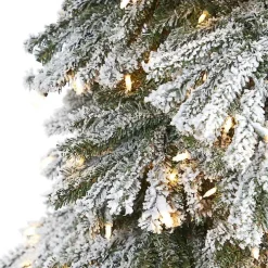 9 ft. Lit Flocked Grand Alpine Christmas Tree