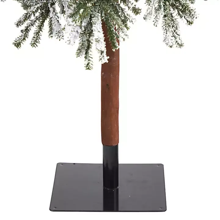 9 ft. Lit Flocked Grand Alpine Christmas Tree