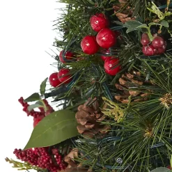 2 ft. Lit Mixed Pine and Berries Christmas Tree