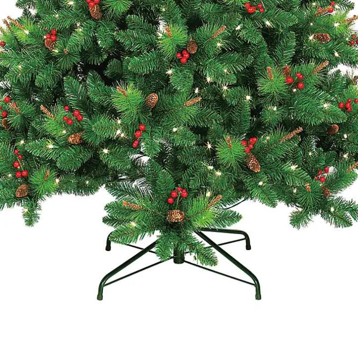7 ft. Pre-Lit Berrywood Pine Christmas Tree