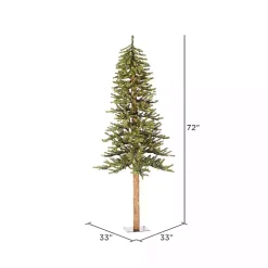 6 ft. Pre-Lit Clear Natural Alpine Christmas Tree