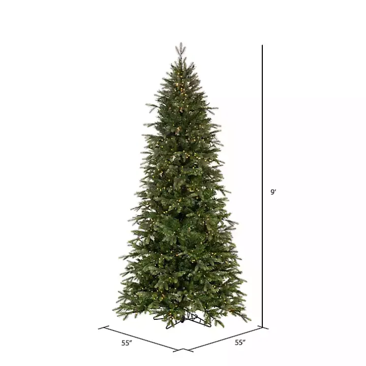 9 ft. Pre-Lit Douglas Fir Slim Christmas Tree