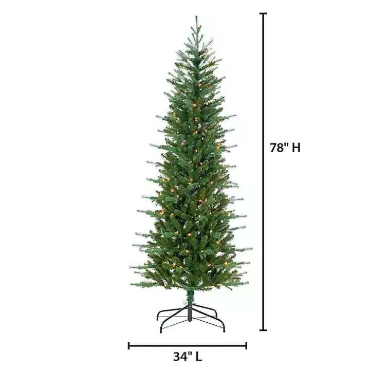 6.5 ft. Pre-Lit Narrow Dover Pine Christmas Tree