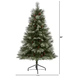 5 ft. Snowy Pine & Pinecones Christmas Tree