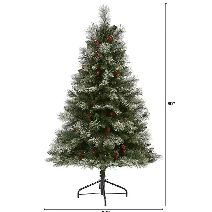 5 ft. Snowy Pine & Pinecones Christmas Tree