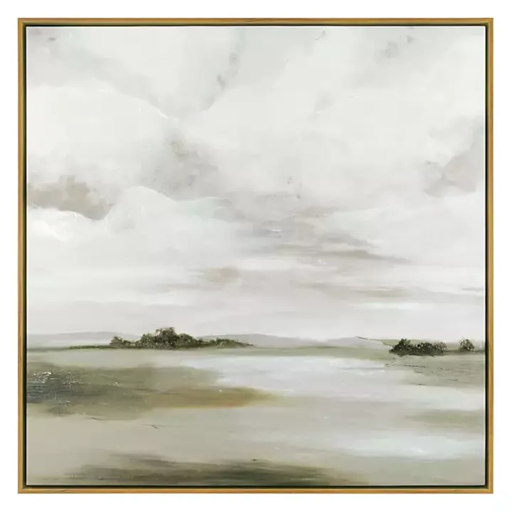 A Cloudy Day Framed Canvas Art Print