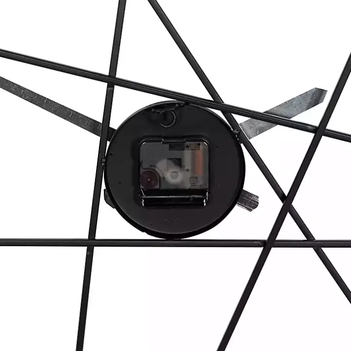 Abstract Open Frame Web Wall Clock, 24 in.