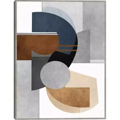 Abstract Organic Shapes Framed Canvas Art Print