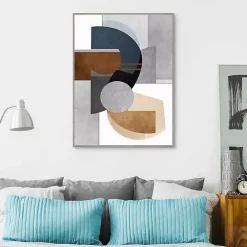 Abstract Organic Shapes Framed Canvas Art Print
