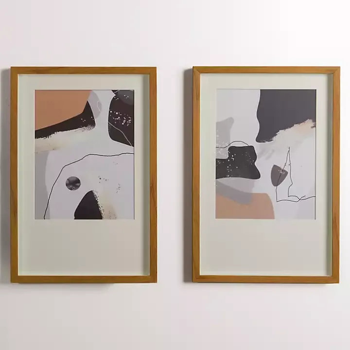 Abstract Space Framed Art Prints, Set of 2