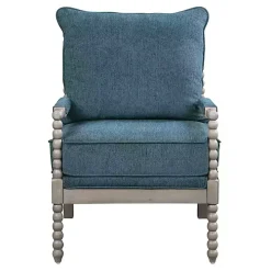 Aegean Blue Liam Turned Leg Accent Chair