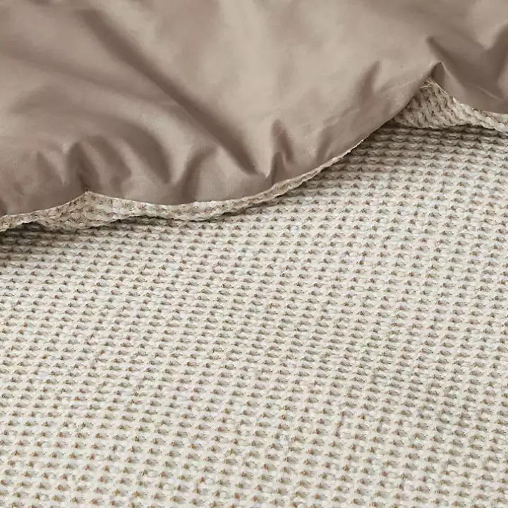 Alaya Ivory 3-pc. California King Waffle Duvet Set