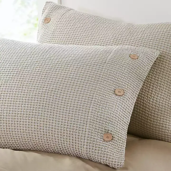 Alaya Ivory 3-pc. California King Waffle Duvet Set