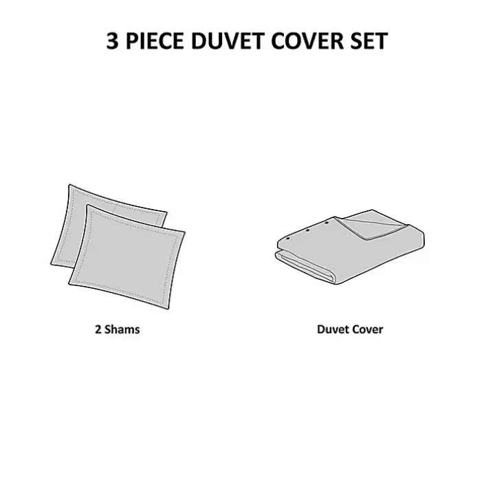 Alaya Ivory 3-pc. California King Waffle Duvet Set