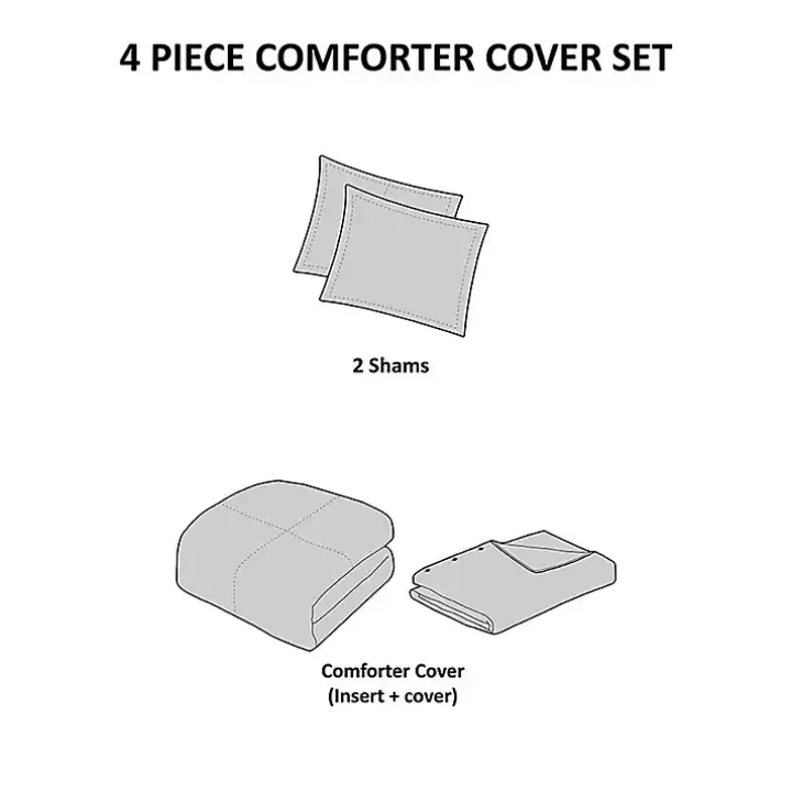 Alaya Tan 4-pc. California King Waffle Duvet Set