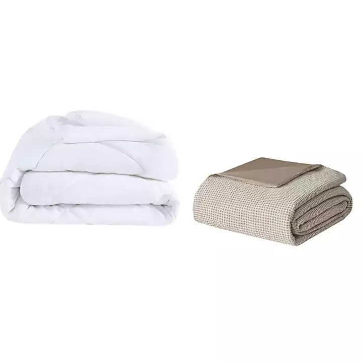 Alaya Tan 4-pc. Full/Queen Waffle Duvet Set