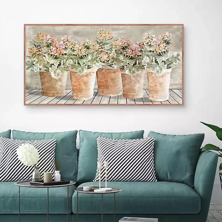 All in a Row Framed Canvas Art Print