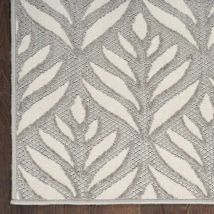 Aloha Ash Botanical Indoor/Outdoor Area Rug, 3x5
