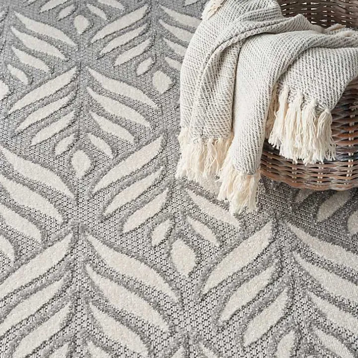 Aloha Ash Botanical Indoor/Outdoor Area Rug, 9x12