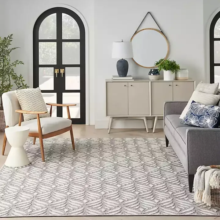 Aloha Ash Botanical Indoor/Outdoor Area Rug, 9x12