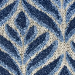 Aloha Blue Botanical Indoor/Outdoor Rug, 6x9