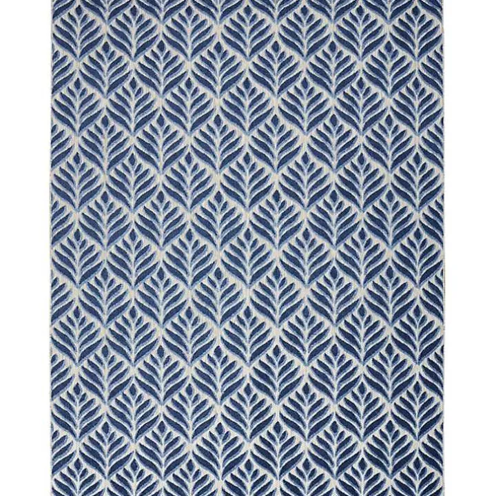 Aloha Blue Botanical Indoor/Outdoor Area Rug, 9x12