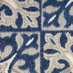 Aloha Blue Geometric Indoor/Outdoor Area Rug, 6x9