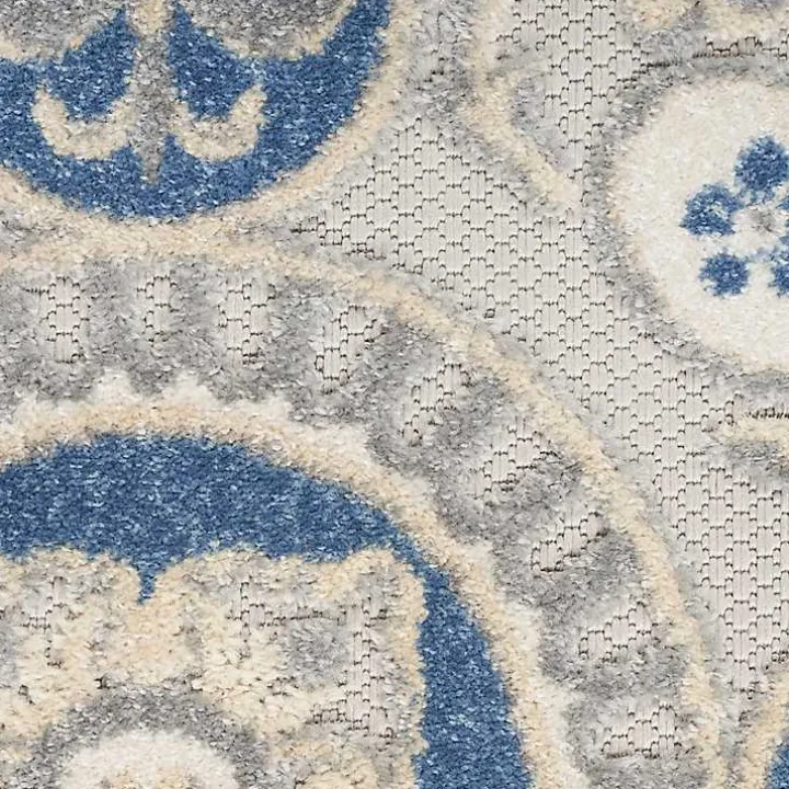 Aloha Blue Medallion Indoor/Outdoor Area Rug, 5x7