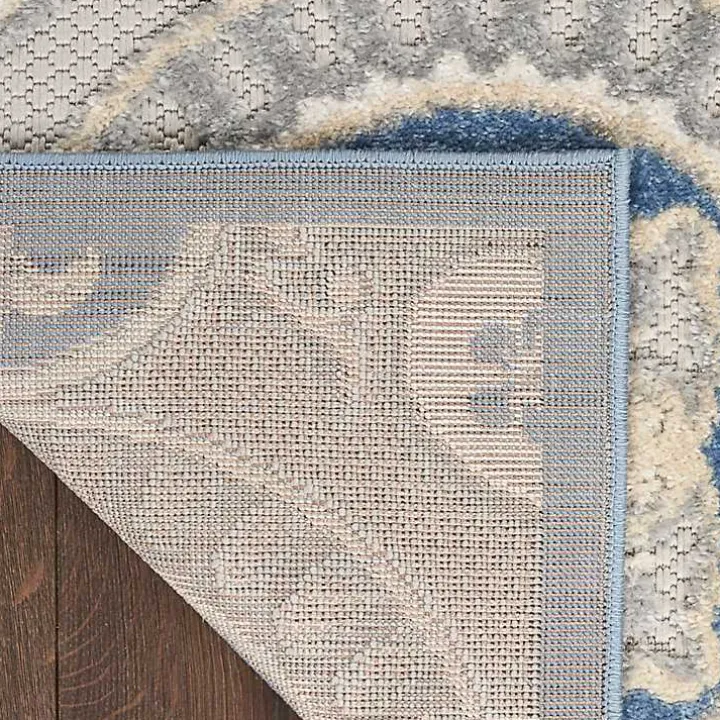 Aloha Blue Medallion Indoor/Outdoor Area Rug, 9x12