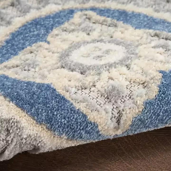 Aloha Blue Medallion Indoor/Outdoor Area Rug, 9x12