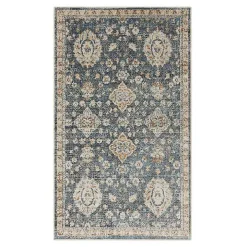 Amanda Anthracite Washable Area Rug, 9x6