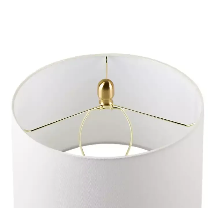 Amber Faceted Glass Table Lamp