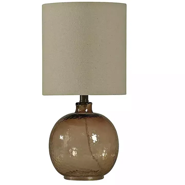 Amber Spanish Glass Ball Mini Table Lamp