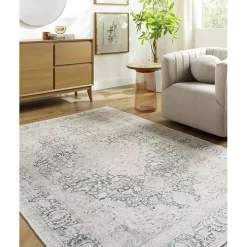 Amelie Green Traditional Washable Area Rug, 8x12