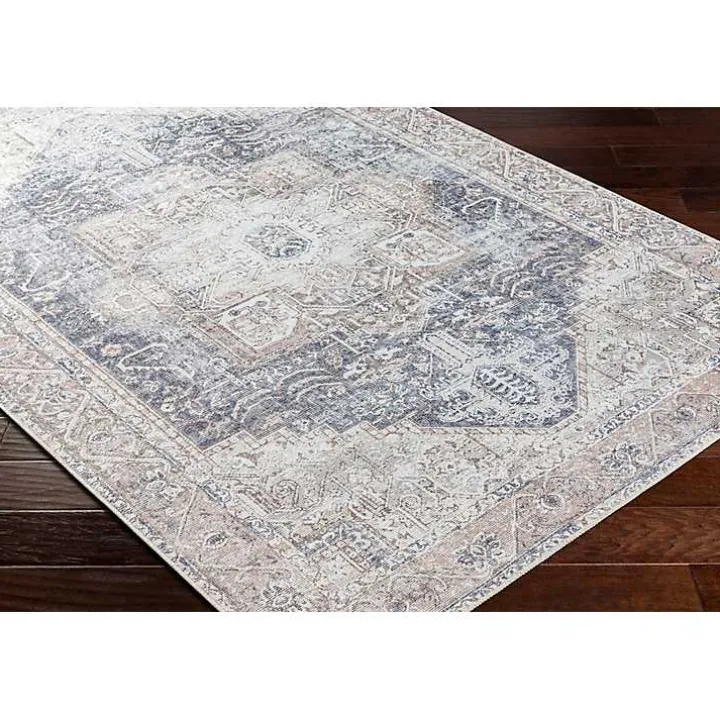 Amelie Navy Blue Classic Washable Area Rug, 8x12