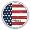 American Flag Personalized White Frame Wall Plaque