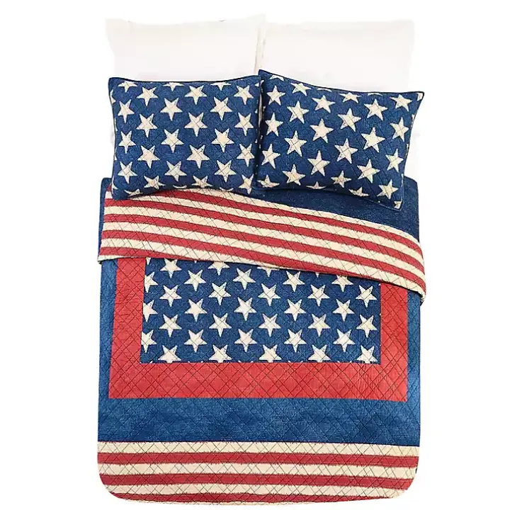 Americana Patch 3-pc. King Quilt Set