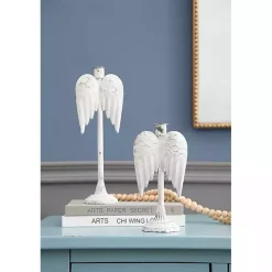 Angel Wing Taper Candle Holders, Set of 2