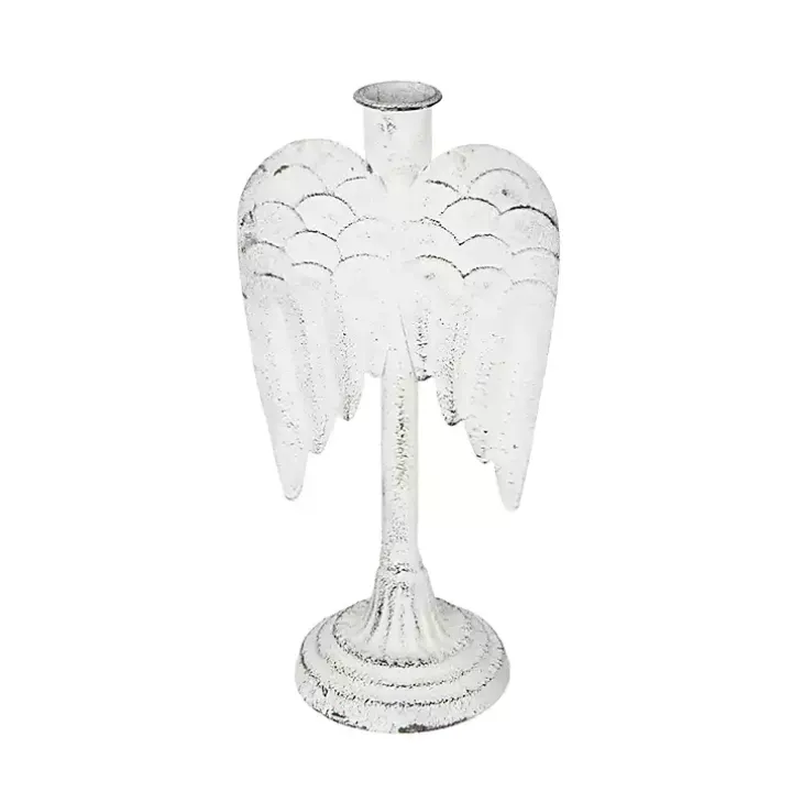 Angel Wing Taper Candle Holders, Set of 2