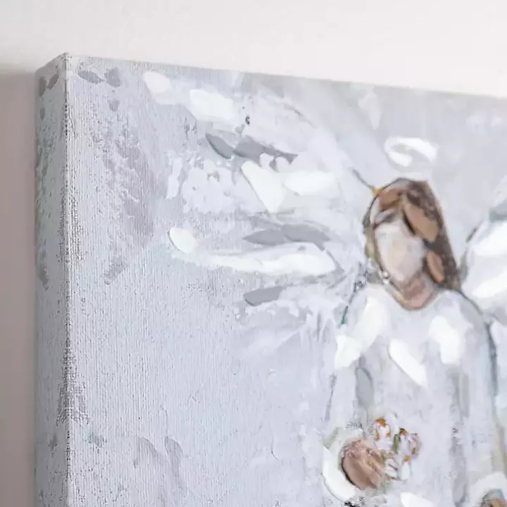 Angel with Bouquet Canvas Art Print
