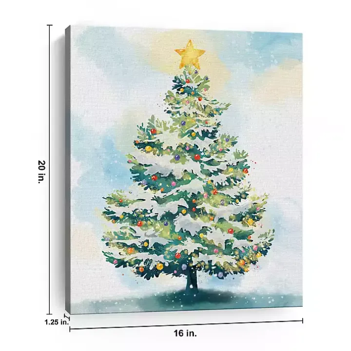 Angelic Christmas Tree Canvas Art Print