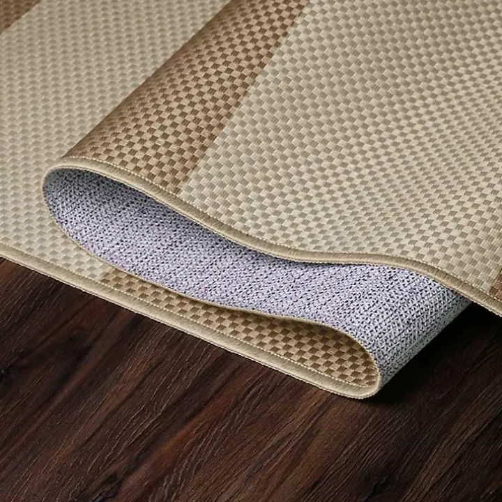 Anika Natural Striped Washable Area Rug, 5x7