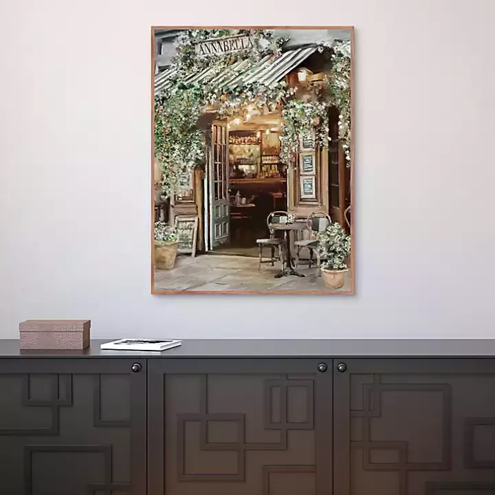 Annabella Parisian Bistro Framed Canvas Art Print