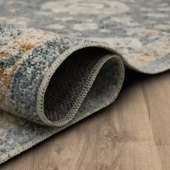 Anthracite Granary Floral Area Rug, 8x10